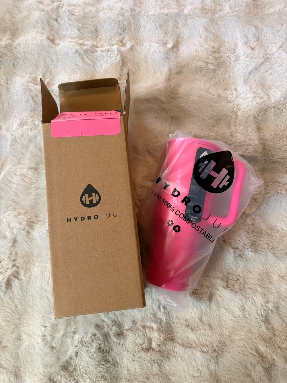 Hydrojug Flare Water bottle 32 oz Travel-size | Pink - Picture 9 of 9